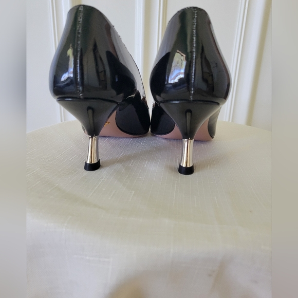 PRADA, worn once, patent leather heel, black print, 38 - Picture 3 of 9